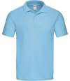 SS229 630500 Fruit of the Loom Original Piqué Polo Shirt sky blue colour image